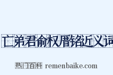 亡弟君俞权厝铭近义词是什么意思的图片